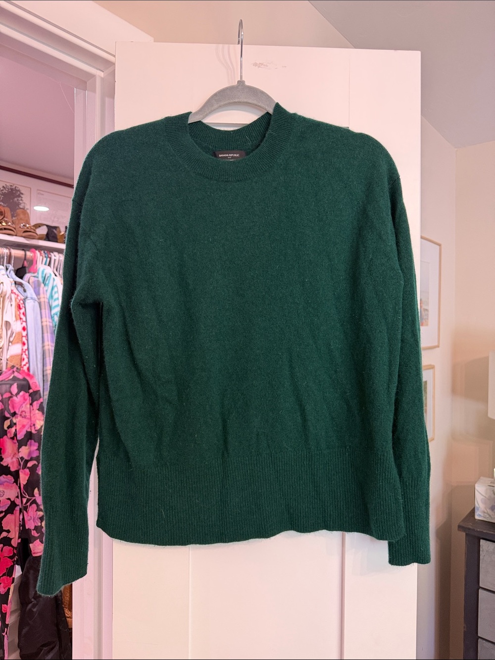 Banana Republic Forest Green Crewneck Sweater